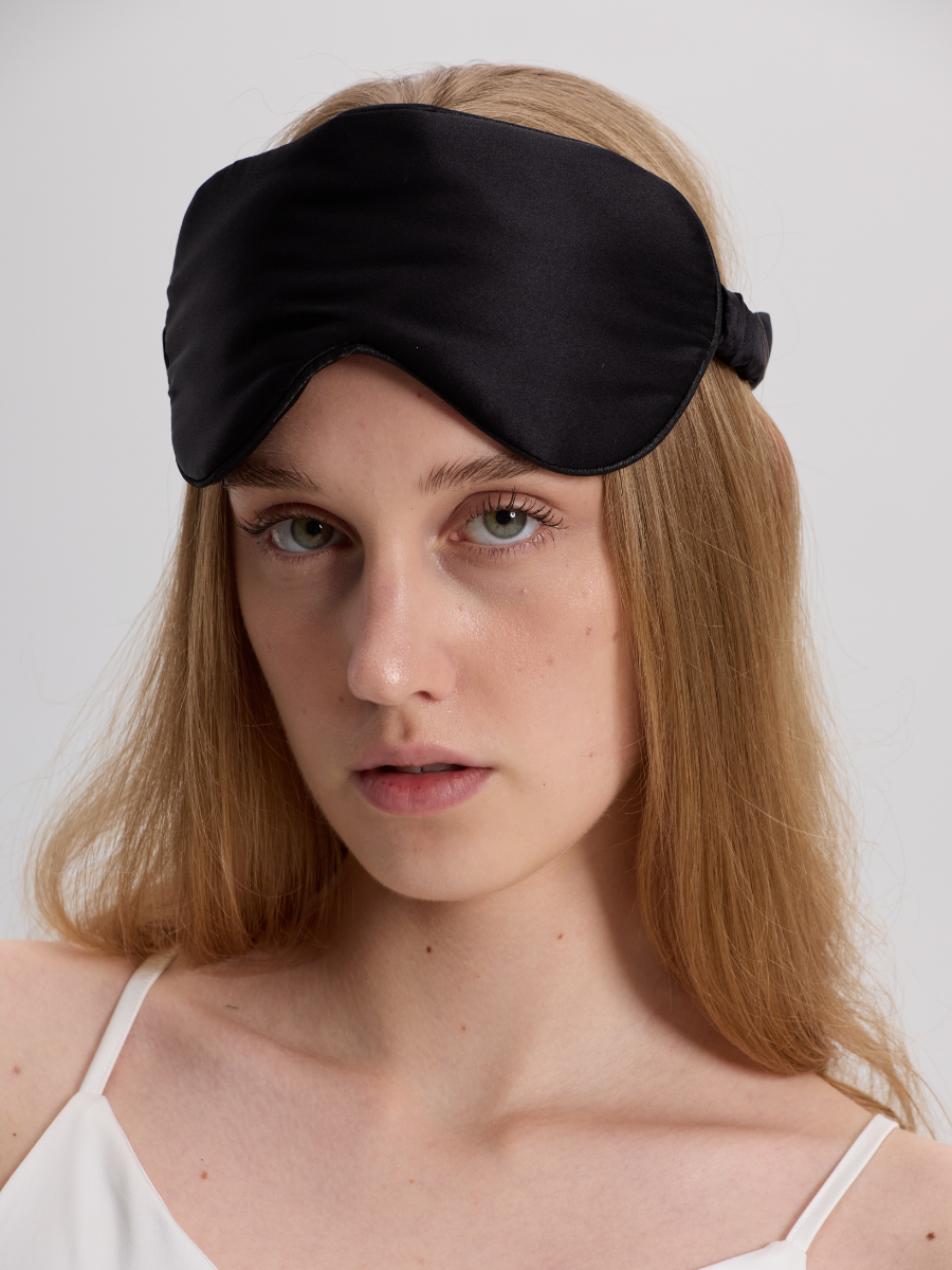Black Silk Eye Mask