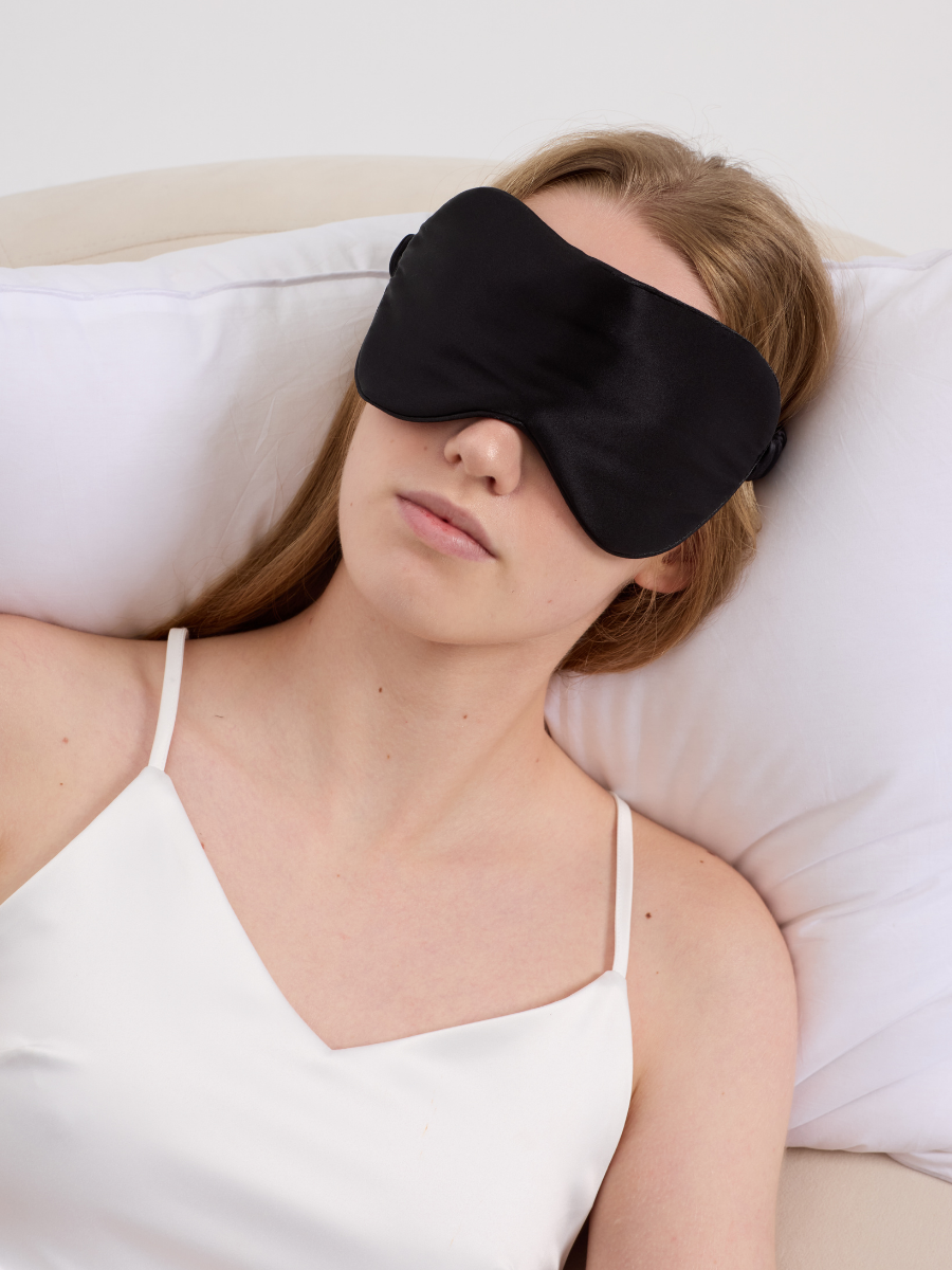 Black Silk Eye Mask