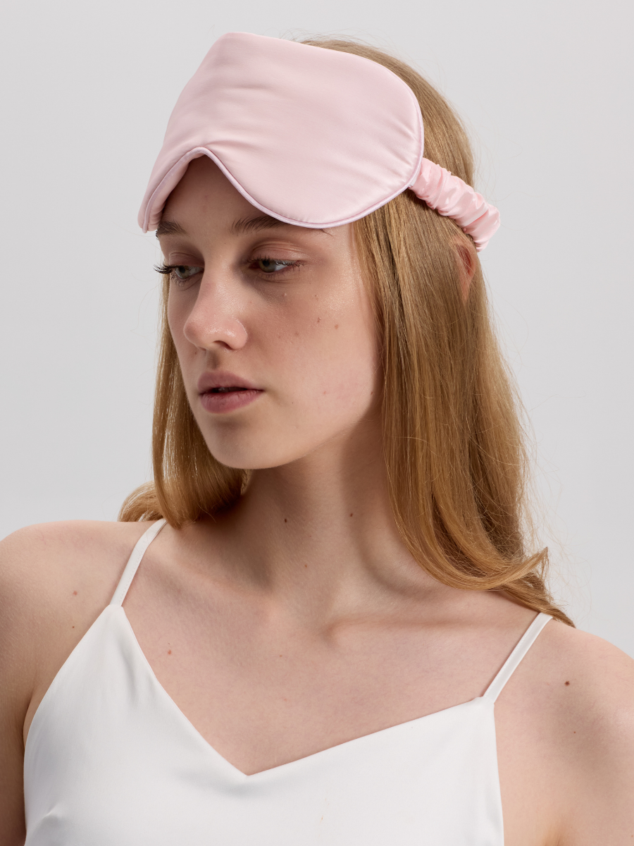 Pink Silk Eye Mask