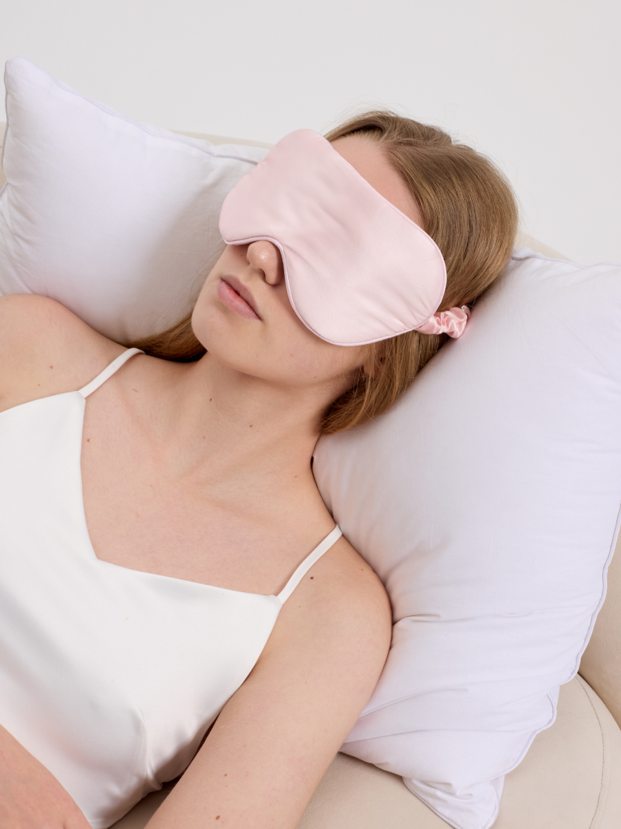 Pink Silk Eye Mask